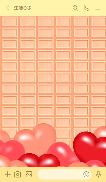 [LINE着せ替え] heart and strawberry chocolate on LY JPの画像2