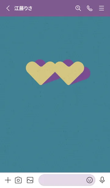 [LINE着せ替え] 2ハートのきせかえ ベージュマジックの画像2