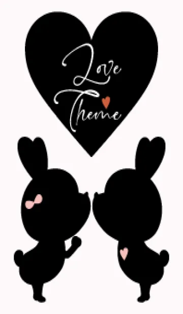 [LINE着せ替え] LOVE THEME Black & Pink.78の画像1