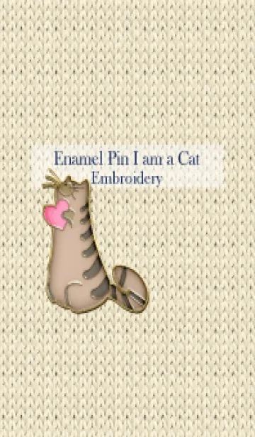 [LINE着せ替え] I am a Cat Enamel Pin & Embroidery 44の画像1