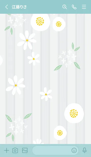 [LINE着せ替え] 大人可愛い白い花9の画像2