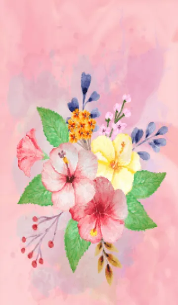 [LINE着せ替え] Virgo - Hibiscus flowerの画像1