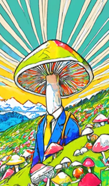 [LINE着せ替え] POP ART_mushroom10_JPの画像1