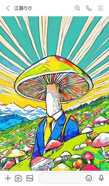 [LINE着せ替え] POP ART_mushroom10_JPの画像2