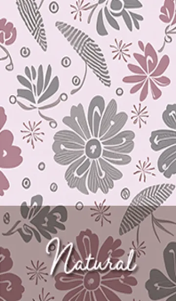 [LINE着せ替え] pinkpurpleナチュラルフラワー02_1の画像1