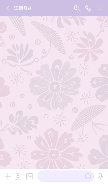 [LINE着せ替え] pinkpurpleナチュラルフラワー02_1の画像2