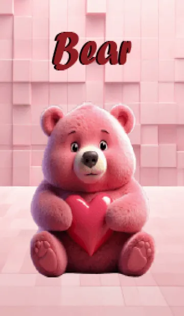 [LINE着せ替え] pink bear In Love Theme (JP)の画像1