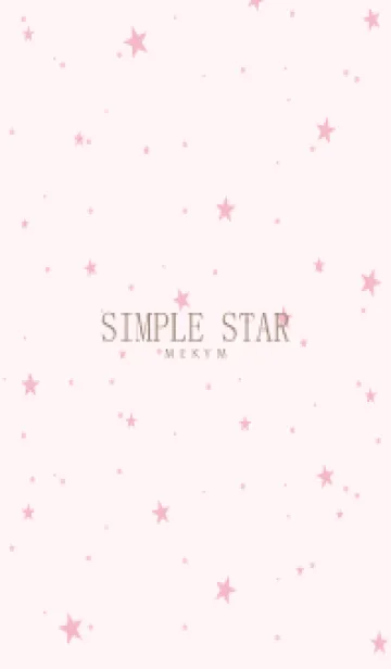 [LINE着せ替え] SIMPLE STAR -PINK WHITE- 14の画像1