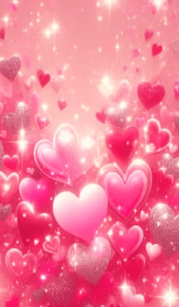 [LINE着せ替え] 恋愛運上昇 ピンクハートの画像1