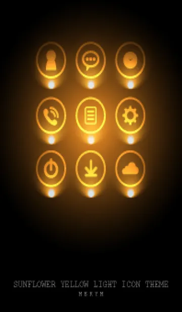 [LINE着せ替え] SUNFLOWER YELLOW LIGHT ICON THEME 2の画像1