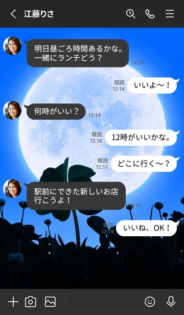 [LINE着せ替え] 7-Leaf Clover & Full Moon #7-9の画像3