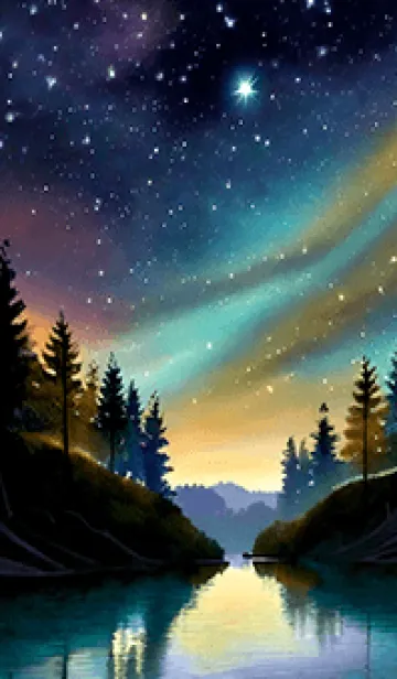 [LINE着せ替え] 穏やかな夜景の着せかえ/518の画像1