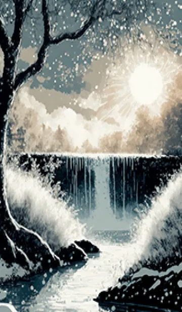 [LINE着せ替え] 優美な冬の風景の着せかえ(Winter-2421)の画像1