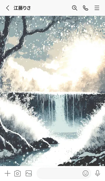 [LINE着せ替え] 優美な冬の風景の着せかえ(Winter-2421)の画像2