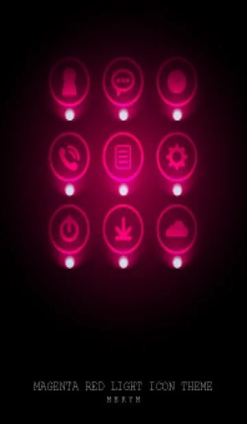 [LINE着せ替え] MAGENTA RED LIGHT ICON THEME 2の画像1