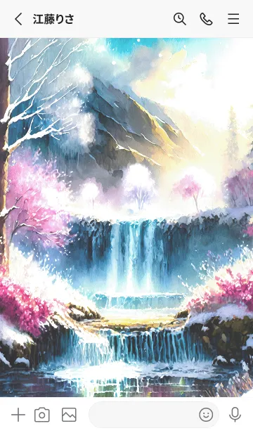 [LINE着せ替え] 優美な冬の風景の着せかえ(Winter-2422)の画像2