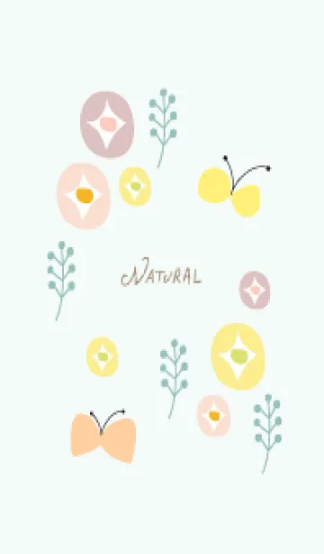 [LINE着せ替え] 花と蝶と草20の画像1