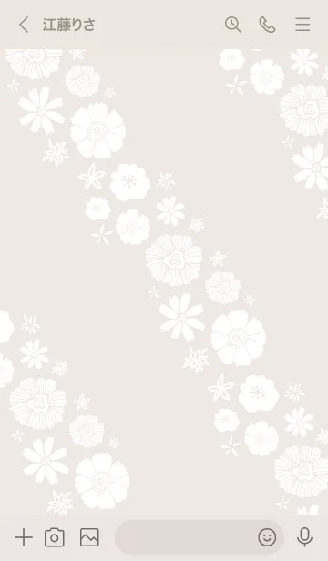 [LINE着せ替え] 白い花々2 斜め21の画像2