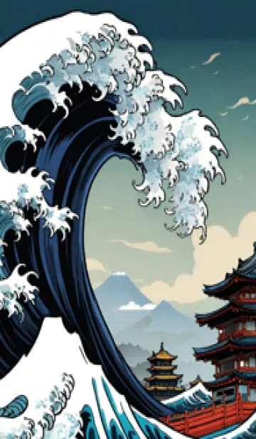 [LINE着せ替え] 浮世絵クジラ 47の画像1