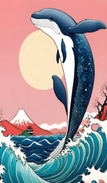 [LINE着せ替え] 浮世絵クジラ 44の画像1