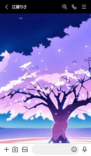 [LINE着せ替え] 冬のサクラ #CFHI04。の画像2