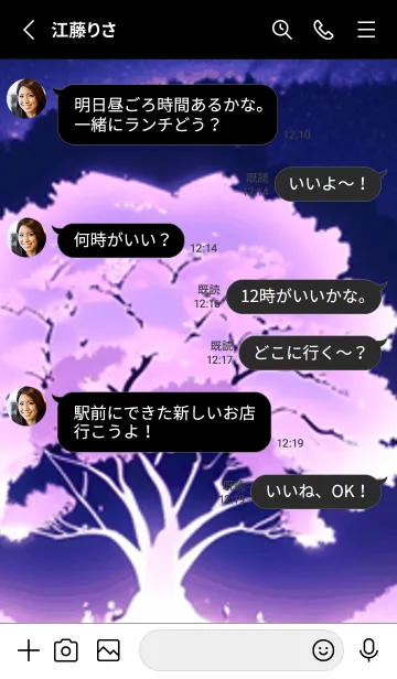 [LINE着せ替え] 冬のサクラ #CFHI023。の画像3