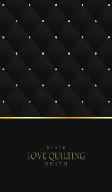[LINE着せ替え] LOVE QUILTING - BLACK 25の画像1