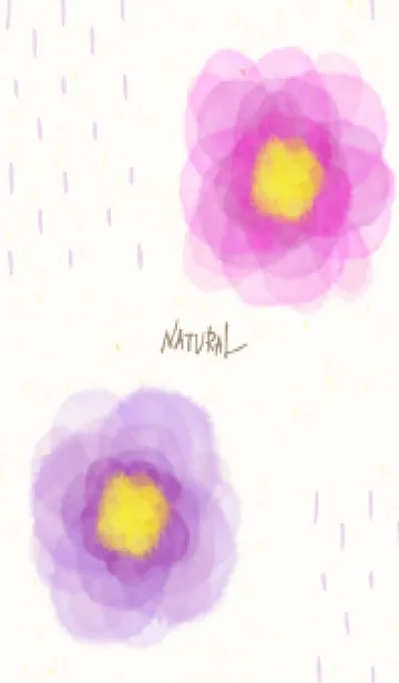 [LINE着せ替え] 水彩 2輪の花25の画像1