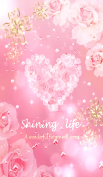 [LINE着せ替え] 最強愛情運急上昇恋する薔薇ハート♪2の画像1