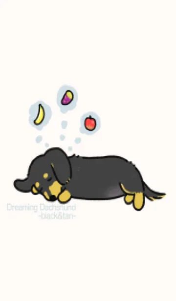 [LINE着せ替え] Dreaming Dachshund-black&tan-の画像1