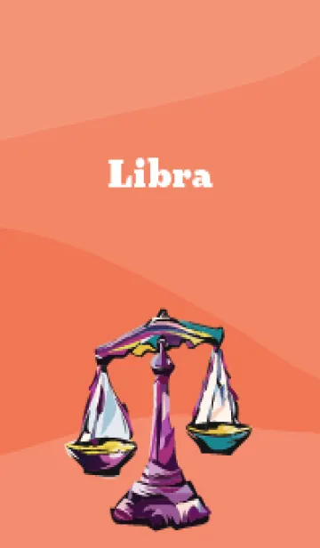 [LINE着せ替え] Libra on red & yellow JPの画像1
