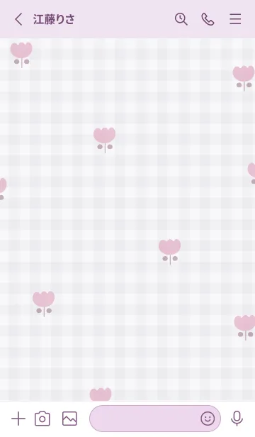 [LINE着せ替え] violetナチュラルなチューリップ04_1の画像2