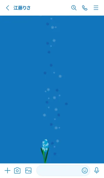 [LINE着せ替え] 2月の誕生花＊ヒヤシンスの画像2