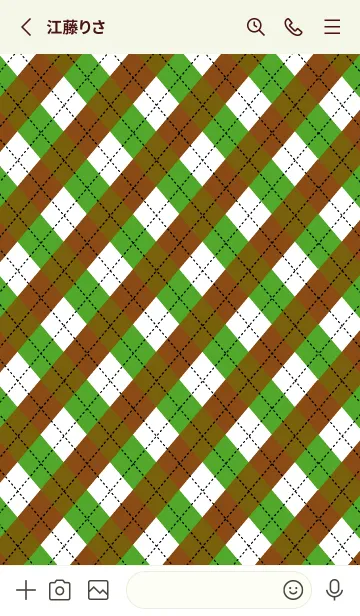 [LINE着せ替え] アーガイル チェック 68の画像2