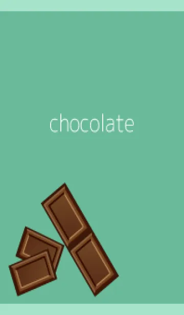 [LINE着せ替え] かわいいチョコレートブロック 青緑の画像1