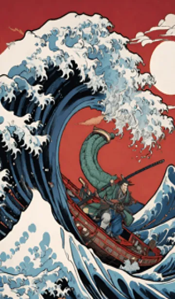 [LINE着せ替え] 浮世絵クジラ 60の画像1