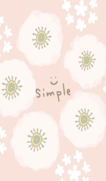 [LINE着せ替え] 白い花と小花の輪7の画像1