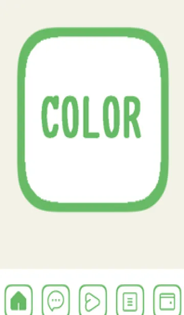 [LINE着せ替え] green color B101の画像1
