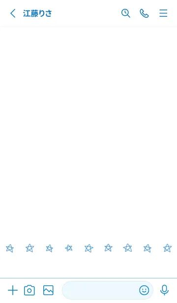 [LINE着せ替え] 星のらくがき(white&blue03)の画像2