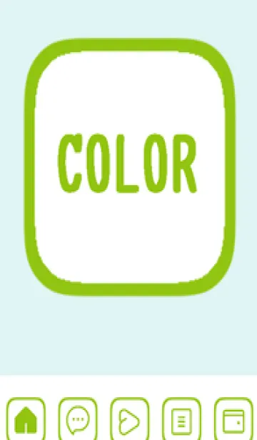 [LINE着せ替え] green color B109の画像1