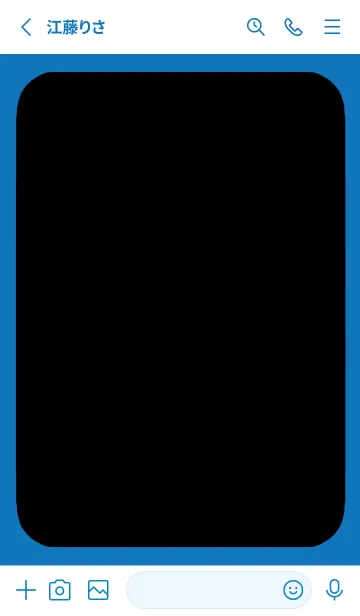 [LINE着せ替え] ドット文字の着せかえ【黒】/ブルー/白の画像2