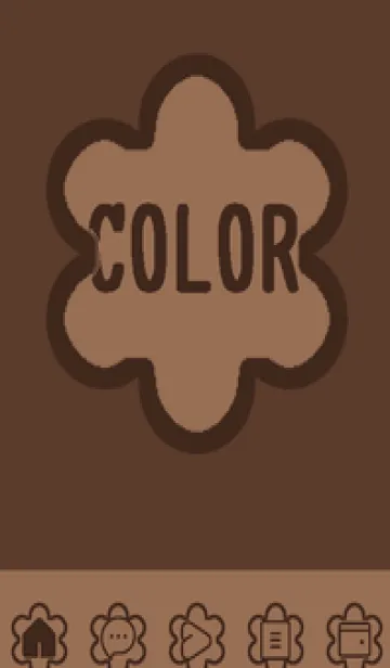 [LINE着せ替え] brown color C51の画像1
