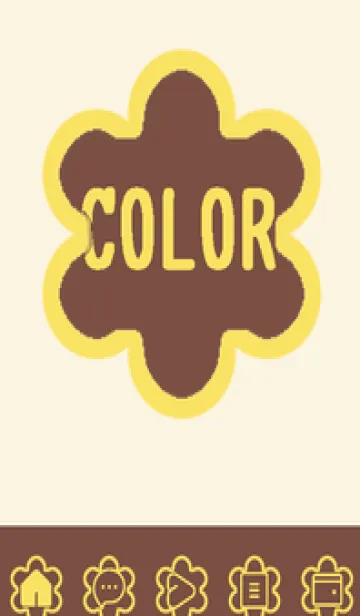 [LINE着せ替え] brown color C55の画像1