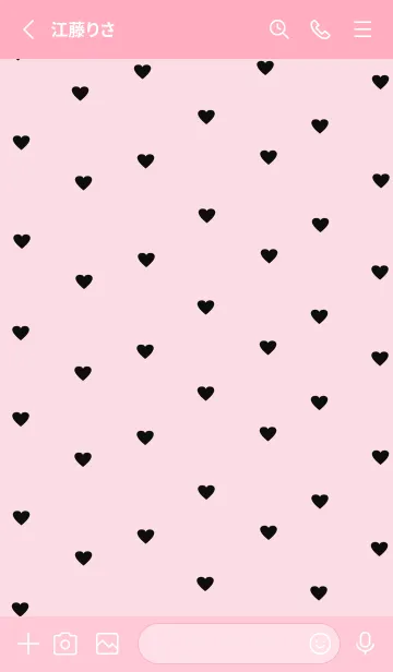 [LINE着せ替え] pattern_heart :pinkblackの画像2