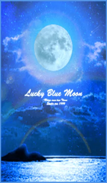 [LINE着せ替え] 運気上昇 Lucky Blue Moon16の画像1