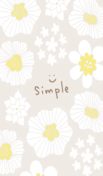 [LINE着せ替え] 白いお花と白い小花7の画像1