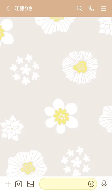 [LINE着せ替え] 白いお花と白い小花7の画像2