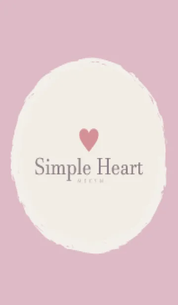 [LINE着せ替え] Simple Heart Dusky Pink-NATURAL 4の画像1