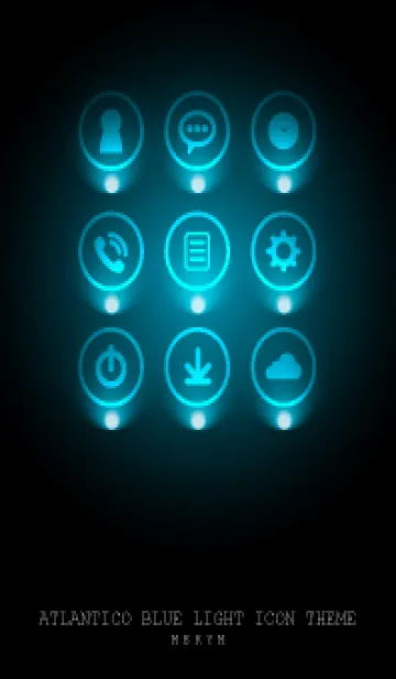 [LINE着せ替え] ATLANTICO BLUE LIGHT ICON THEME 2の画像1