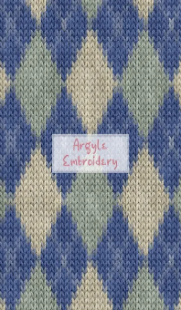 [LINE着せ替え] Argyle Embroidery 25の画像1